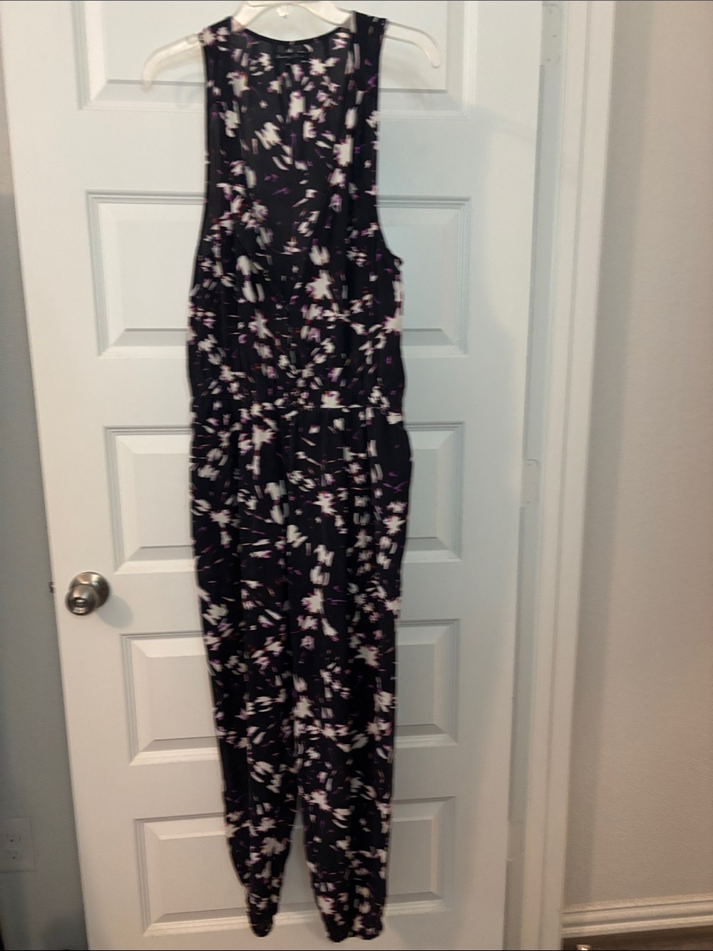 Madewell Broadway & Broome 100% Silk Jumpsuit SZ SM Abstract Brushstroke Romper